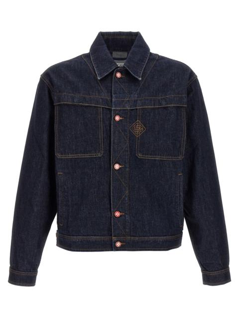 CASABLANCA Denim Jacket Puffer Jackets Blue