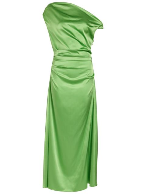 STAUD Staud Phare Draped Stretch-silk Maxi Dress