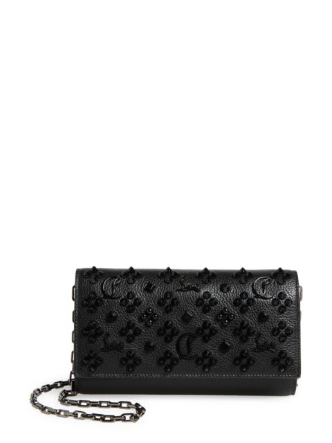 Christian Louboutin Christian Louboutin Paloma Leather Clutch in Black at Nordstrom