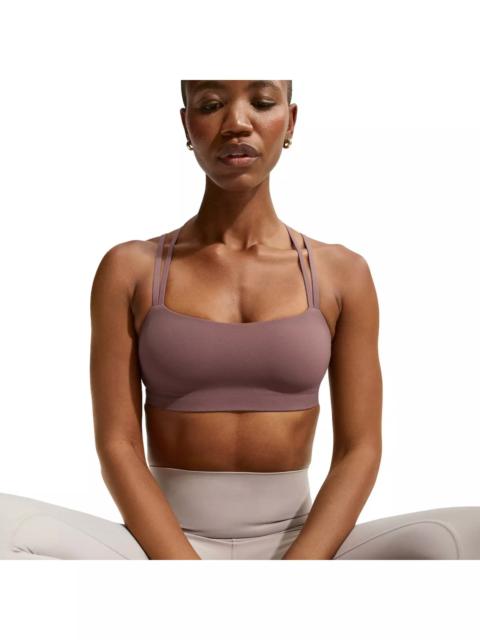 Nike Women's Zenvy Strappy Light-Support Padded Sports Bra -Tattoo Purple