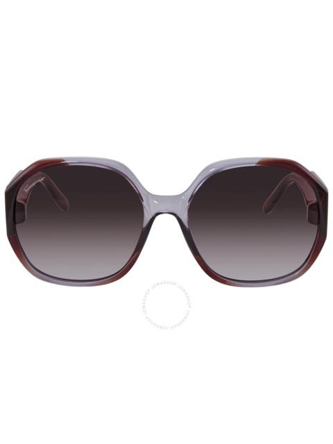 FERRAGAMO Salvatore Ferragamo Brown Gradient Geometric Ladies Sunglasses SF943S 546 60