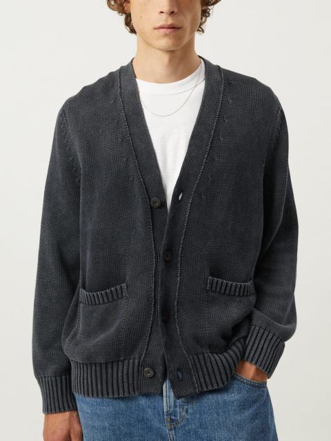 Corridor ACID WASH CARDIGAN - BLACK