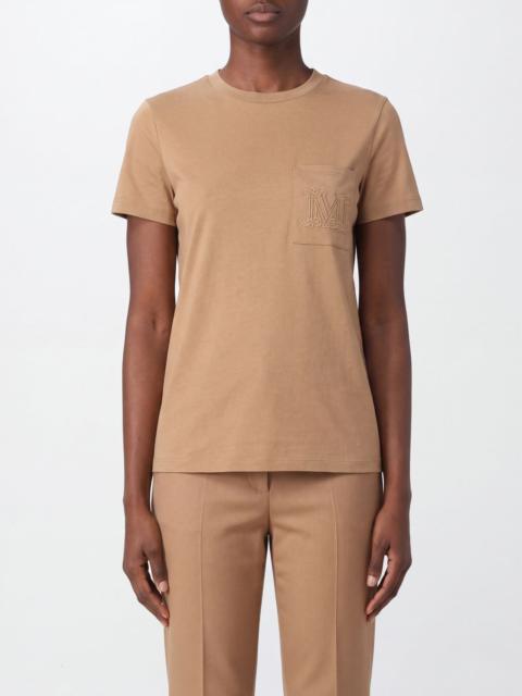 Max Mara Max Mara Women Max Mara Cotton T-Shirt With Monogram And Patch Pocket