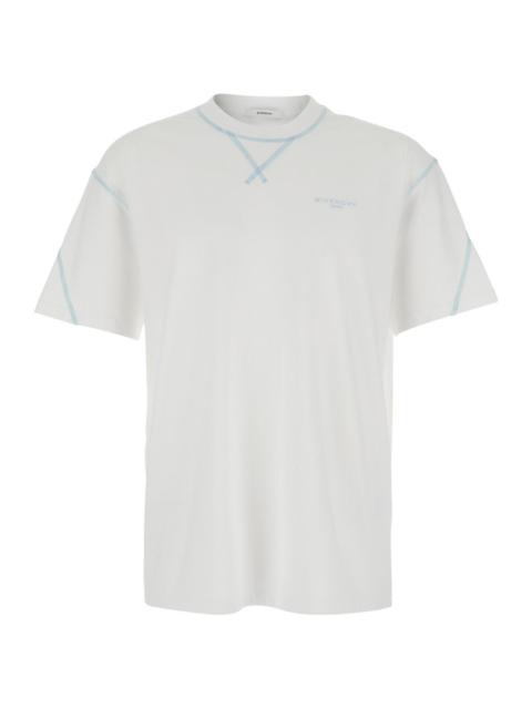 Givenchy Givenchy Men White T-Shirt With Logo On Front In Cotton For Men