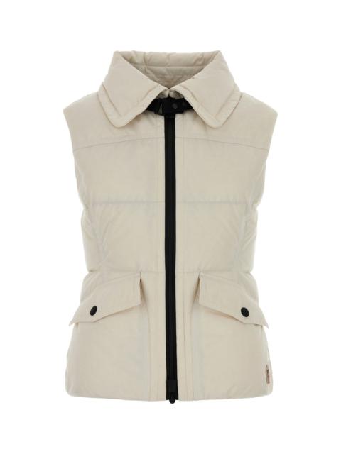 Moncler Grenoble Ivory polyester sleeveless Hallaine down jacket