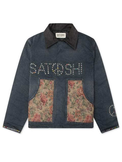 SATOSHI NAKAMOTO SATOSHI 9 TO 5 WORK JACKET - WASHED BLACK