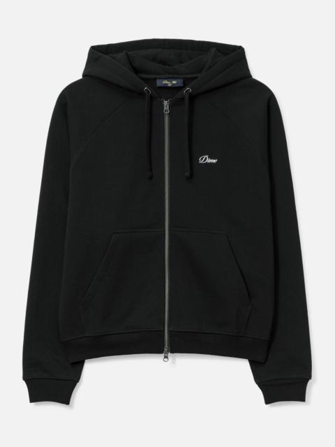 Dime CURSIVE SMALL LOGO ZIP HOODIE
