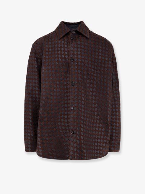 Bottega Veneta Bottega Veneta Leather And Suede Shirt/Jacket With Intrecciato Motif