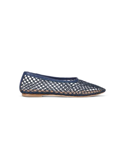 STAUD Alba Net Ballet Flats navy
