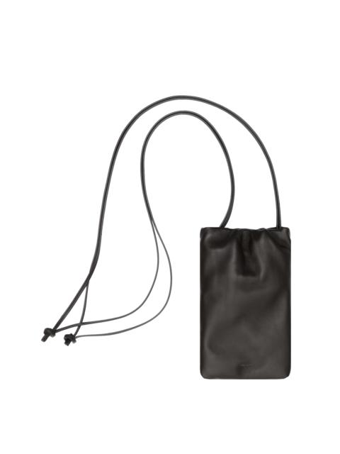 The Row Black Bruce Leather Phone Holder