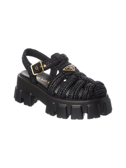 Prada Prada Monolith Crochet Sandal