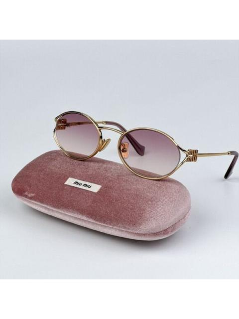 Miu Miu NEW Miu Miu MU52YS 5AK06S Gold Brown Gradient Violet Oval Sunglasses MU 52YS