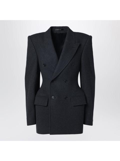 BALENCIAGA Balenciaga Grey Double-Breasted Cashmere Jacket Women