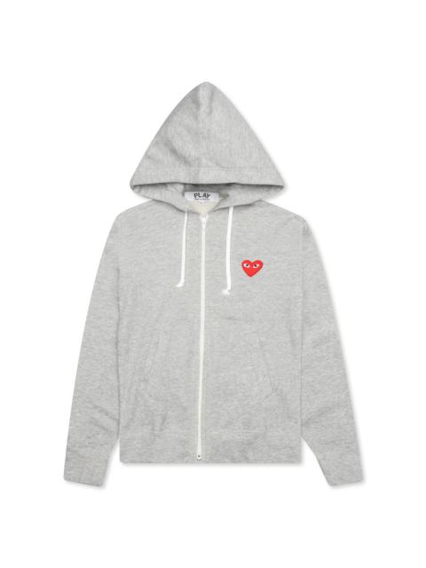 Comme des Garçons PLAY COMME DES GARCONS PLAY WOMEN'S ZIP UP - GREY