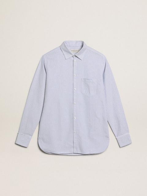 Golden Goose Men's shirt with narrow stripes