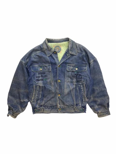 Other Designers Vintage - 💥Vintage Pazzo Jeans Japanese Denim Bomber Jacket