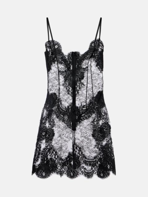 Dolce & Gabbana Sheer lace minidress