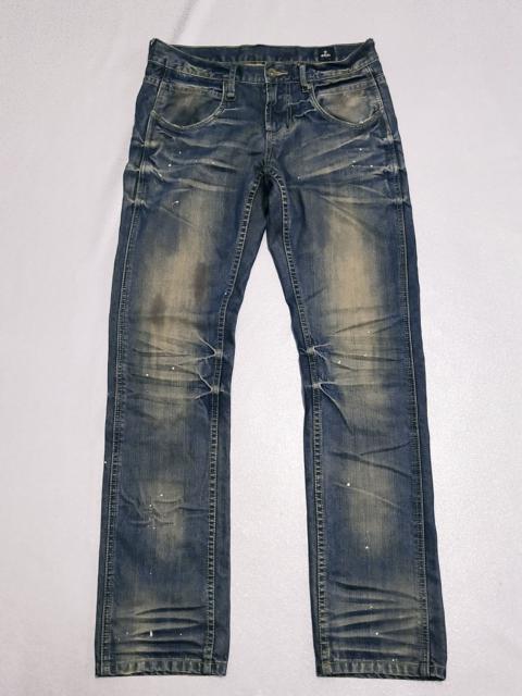 Other Designers Japanese Brand × Vintage - 🔥Rare Semantic Design Paint Splattered Distressed Denim