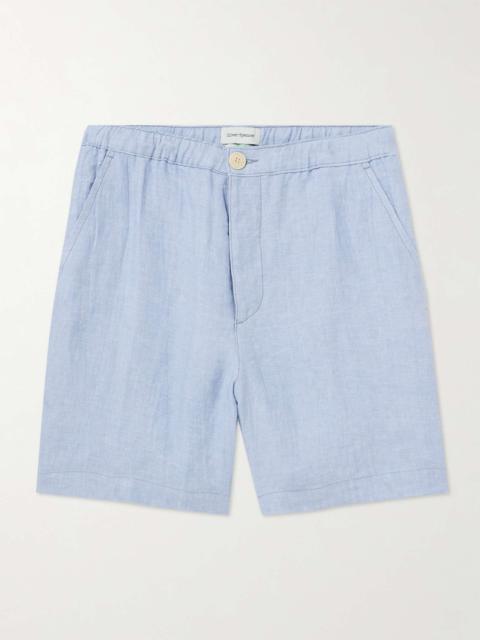 Oliver Spencer Osborne Straight-Leg Linen Drawstring Shorts