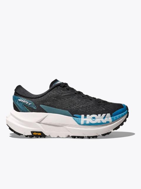HOKA Women's Mafate X Shoes in Black/Skyward Blue