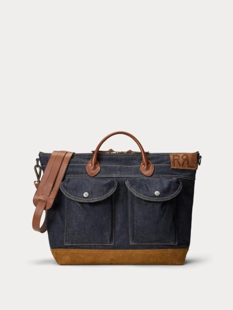 RRL by Ralph Lauren Leather-Trim Indigo Denim Tote