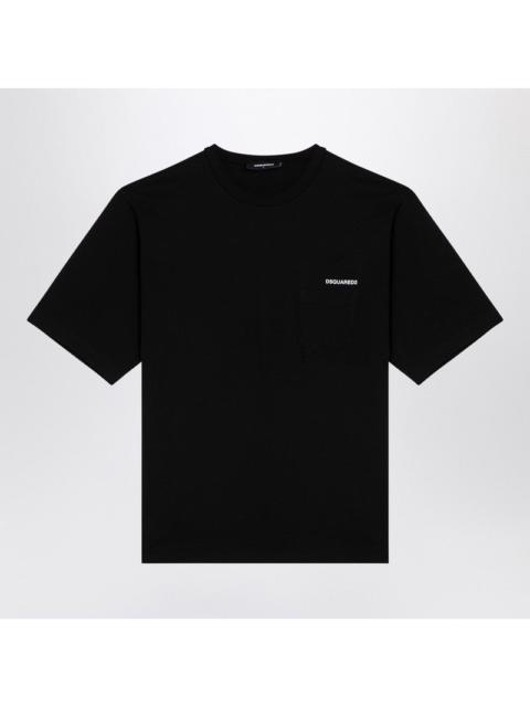 Dsquared2 Black Cotton Crew-Neck T-Shirt Men