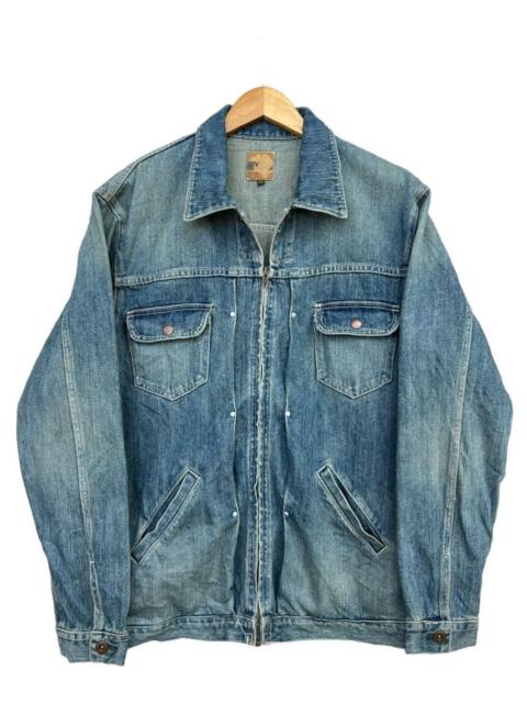 Other Designers Japanese Brand - Vintage Japan Zipup Biker Denim Jacket