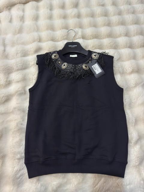 SAINT LAURENT Saint Laurent (YSL) Brand New 2014 Lambskin Tassel & Metal Detail Vest
