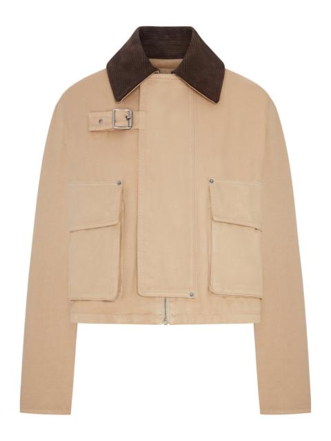 Loewe Loewe Women Cotton Parka With A Corduroy-Effect Suede Collar