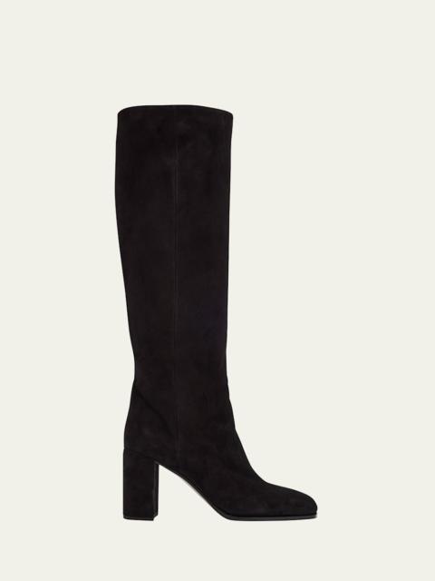 Prada Suede Knee-High Boots
