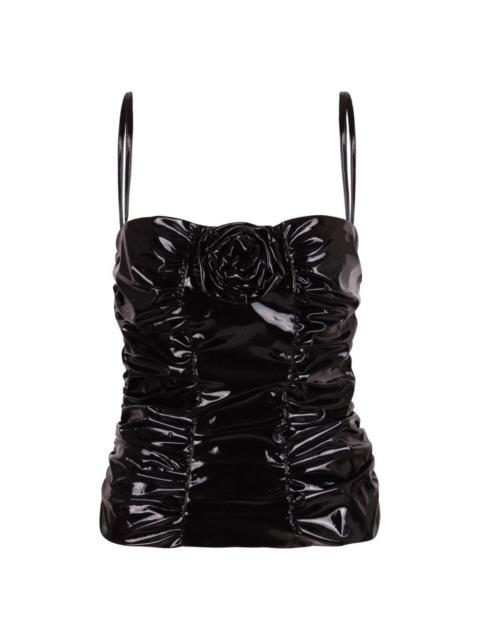 Blumarine Corsage Ruched Top