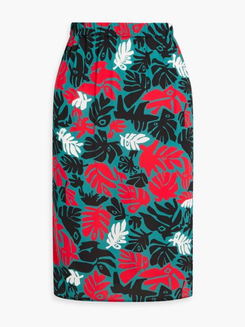 Marni Printed crepe skirt