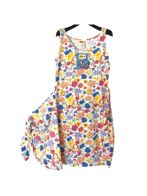 Other Designers Other - Ken Done Floral Dress 1980s Art to Wear Tag Small Vintage
