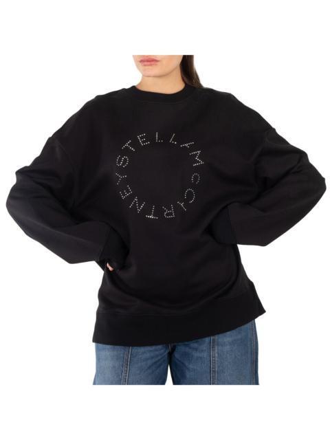 Stella McCartney Stella McCartney Black Rhinestone Logo Sweatshirt