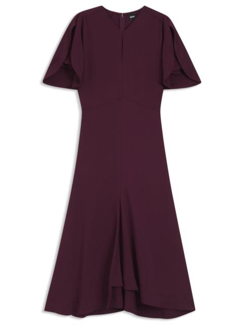 BOSS KEYHOLE-NECKLINE DRESS IN SOFT CREPE