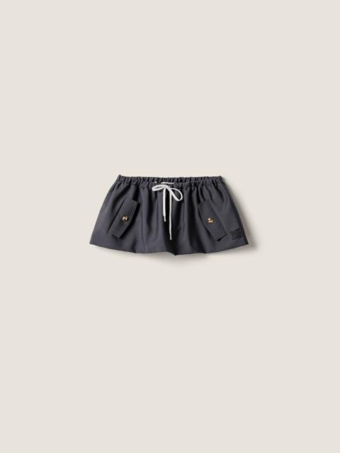 Miu Miu Bonded kid mohair miniskirt