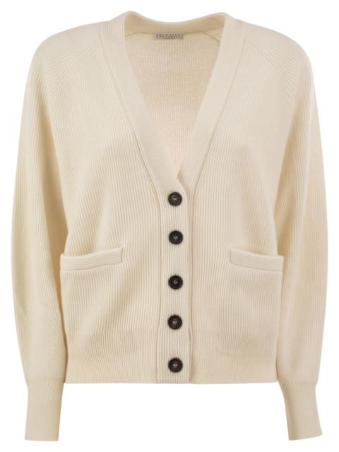 Brunello Cucinelli Brunello Cucinelli Women Ribbed Cashmere V-Neck Cardigan