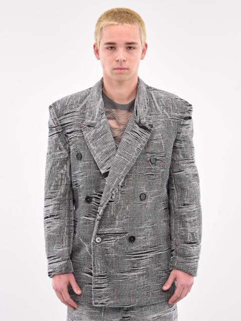 Diesel Distressed Double-Breasted Blazer