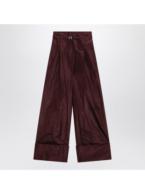 FENDI Fendi Burgundy Taffeta Trousers Women