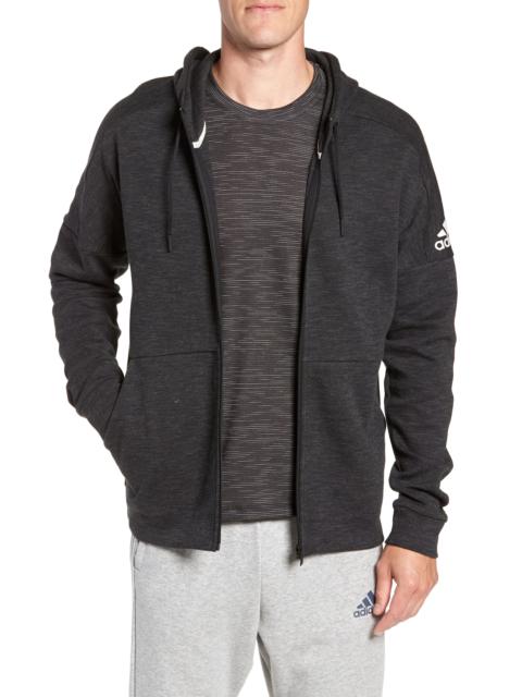 adidas adidas ID Stadium Zip Hoodie in Black/Grey Six at Nordstrom