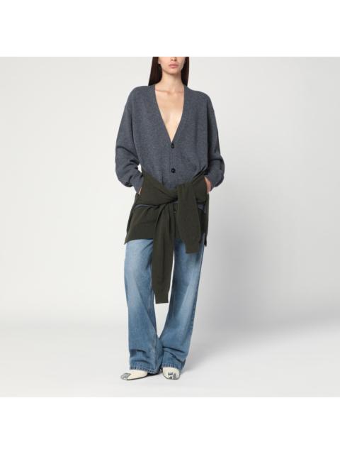Stella McCartney Stella Mccartney Grey/Dark Green Cardigan With Crossed Sleeves Women