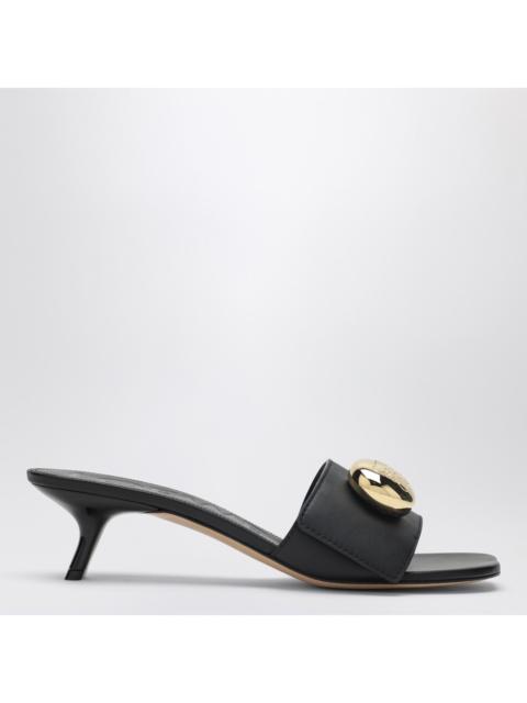 Loewe Loewe Pebble Slides In Soft Black Calf Leather Women