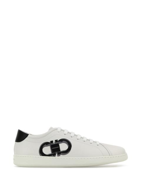 FERRAGAMO White leather Brandy 1 sneakers