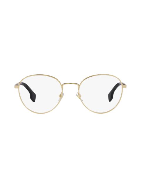 VERSACE Versace 53mm Round Optical Glasses in Gold at Nordstrom