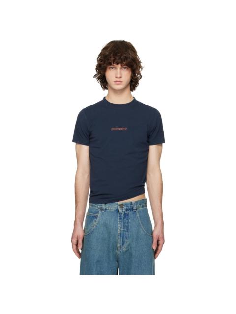 VETEMENTS Navy 'Pornstar' Fitted T-shirt