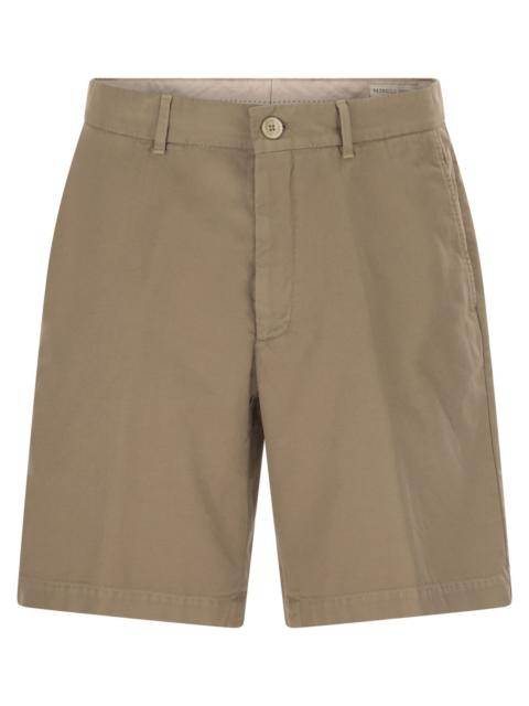 Brunello Cucinelli Brunello Cucinelli Men Cotton Gabardine Bermuda Shorts