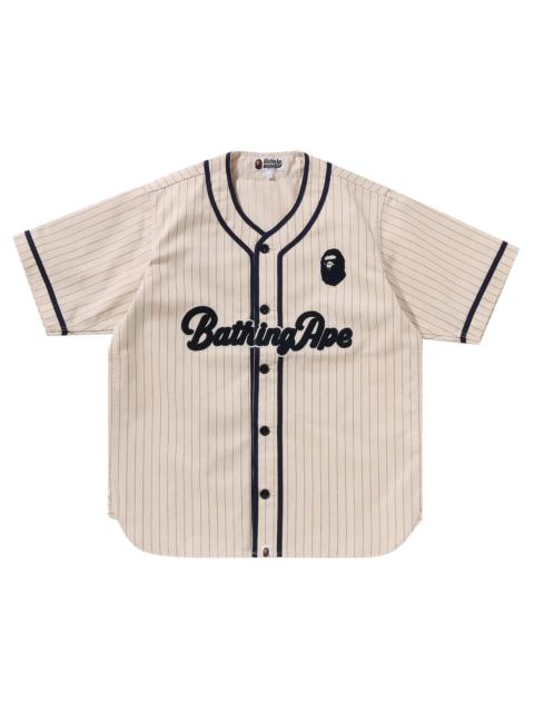 BAPE A Bathing Ape Baseball Shirt 'Ivory'