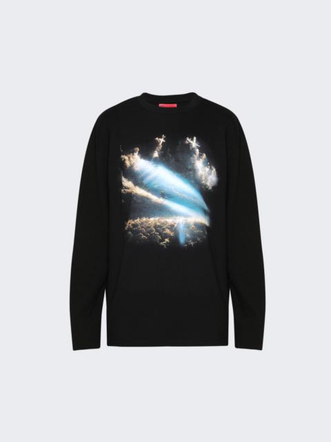 MEMBERS OF THE RAGE Oversized Space Graphic Long Sleeve Shirt Glassface Print