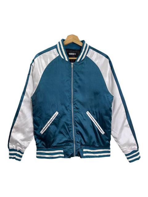 Other Designers Japanese Brand - MODIFIED UNSTUDIED WEAR SUKAJAN SATIN PLAIN ZIPPER JACKET