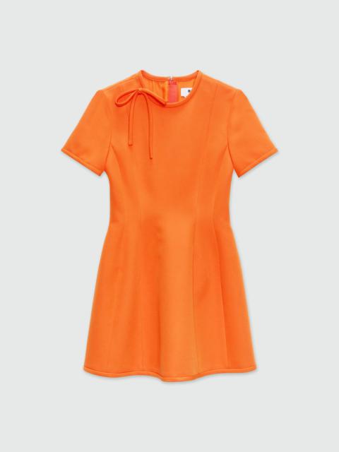 MSGM Orange cady minidress with bow detail